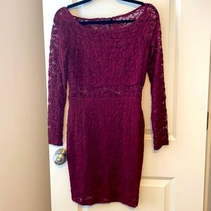 Burgundy Lace Dress